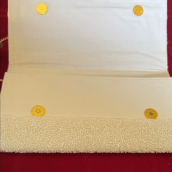 Rodeo Queen Beaded Clutch - White and Gold - Picture 3 of 3